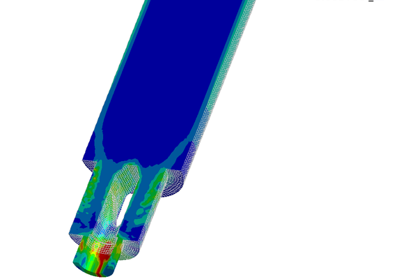image photo of the metal extrusion simulation