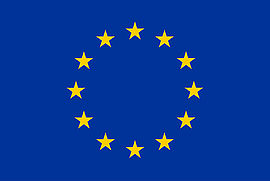 [Translate to English:] EU Flagge (blau mit gelben Sternen in Kreisformation)