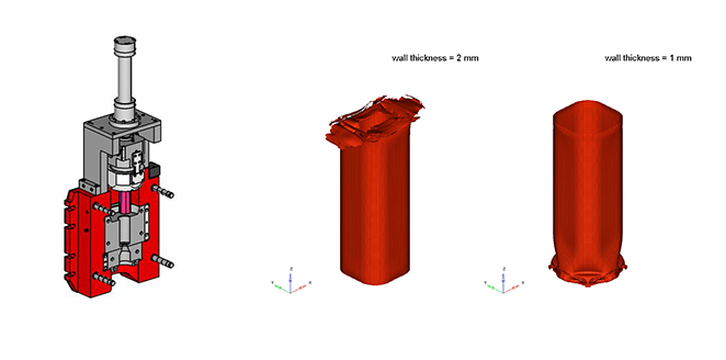 CAD-Darstellung Gussform-Werkzeug für Squeeze-Casting-Anlage