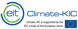 [Translate to English:] Climate-KIC logo and eit and flag of the EU