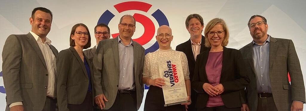 Sieger:innenfoto bei der Preisverleihung