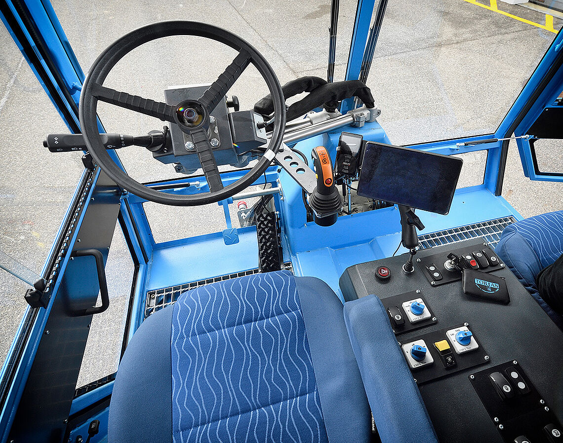 Interior of the driver's cab