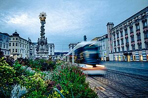 Linzer Hauptplatz mit Tramway