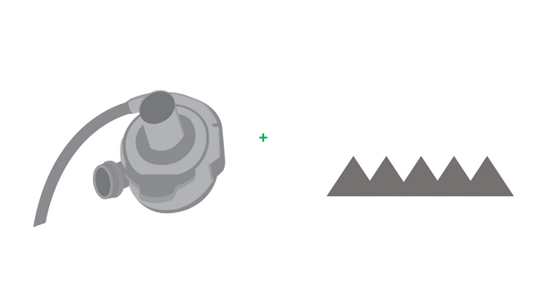 Graphical representation ceramic blood pump and surface structure. blood pump image taken from https://myactioneducation.org/courses/devices-and-surgery/