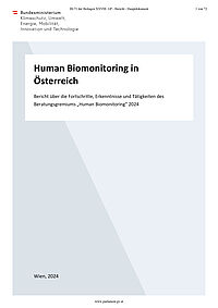 Cover des Human-Biomonitoring Bericht 2024