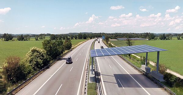 Photovoltaik über Straße