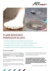 Flame Resistant Magnesium Alloys cover of the factsheet