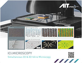 Poster showing technical set-up with lighting and camera, including different samples and 3D point cloud