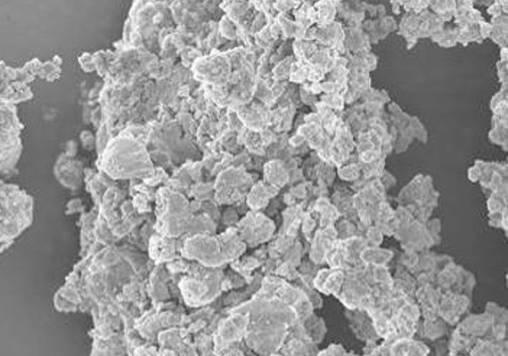powder under a microscop