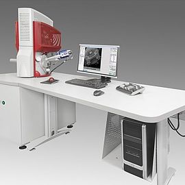 computer connected to the fieldemission scanning electron microscope