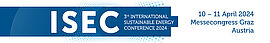 ISEC Logo auf blauem Hintergrund