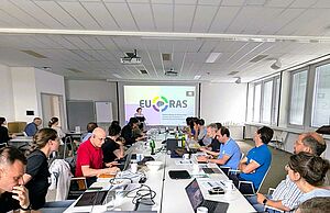 Arbeitssituation in Meeting