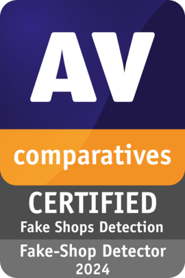 The Certificate Logo for the Fake-Shop Detector; Credit: AIT/AVC