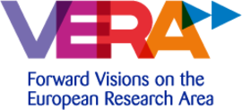 VERA Logo mit der Aufschrift "forward visions on the european research area"