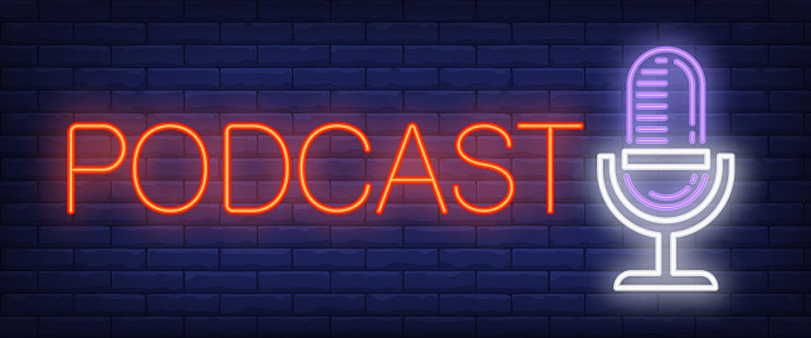 Podcast neon sign