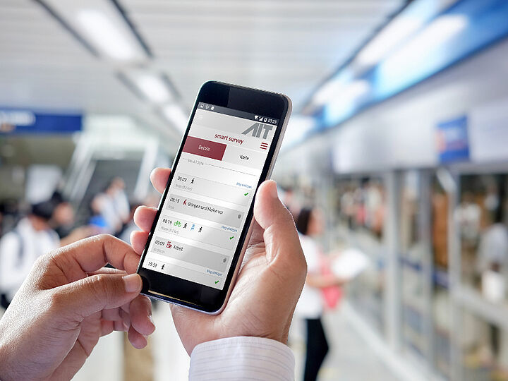 SmartSurvey App auf Smartphone