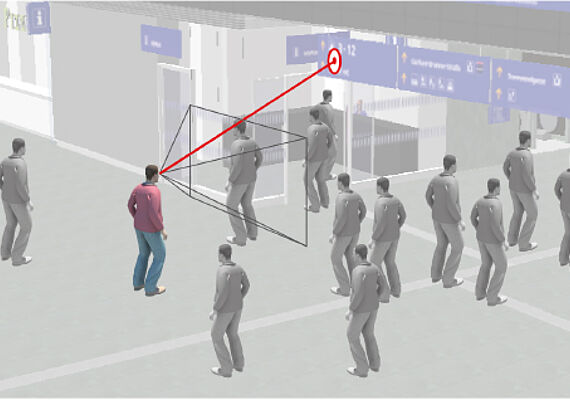 graphically prepared scenario on a railway station