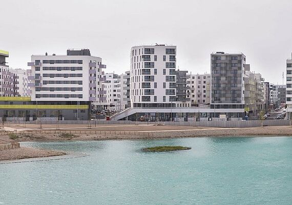 skyscrapers in Vienna Aspern Seestadt