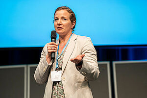 Speaker on stage