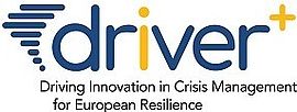 EU-finanziertes Projekt DRIVER+ Logo - Driver+ steht für driving innovation in crisis management for european resilience