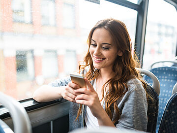 Theme picture woman with smartphone