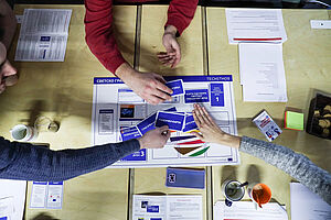 people playing TechEthos cards game