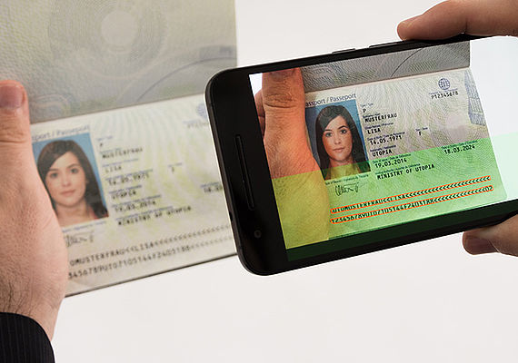 mobile authentication of a passport on the smartphone