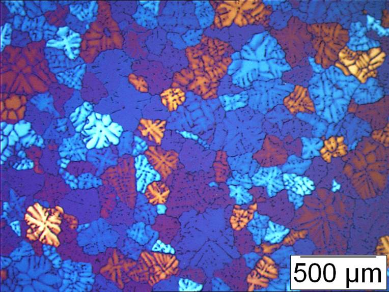 Schliffbild Aluminium-Strangguss-Legierung