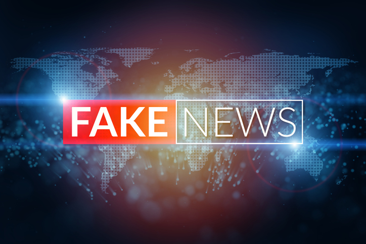 Logo with Fake News Symbolism