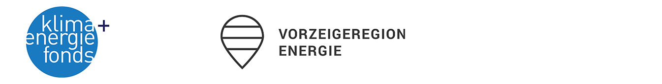 Logoleiste mit dem Logo des Klimaenergie Fonds und der Vorzeigeregion Energie