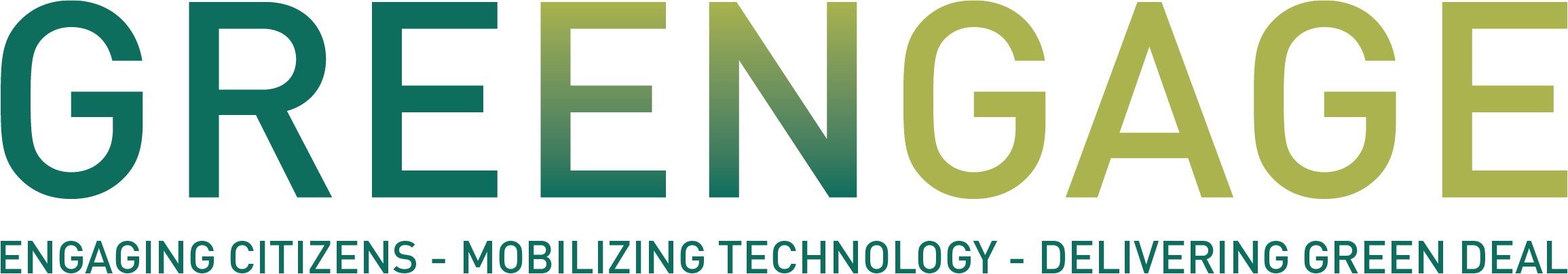 GREENGAGE Logo - ENGAGING CITIZENS - MOBILIZING TECHNOLOGY - DELIVERING THE GREEN DEAL