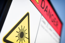 Laser warning sign