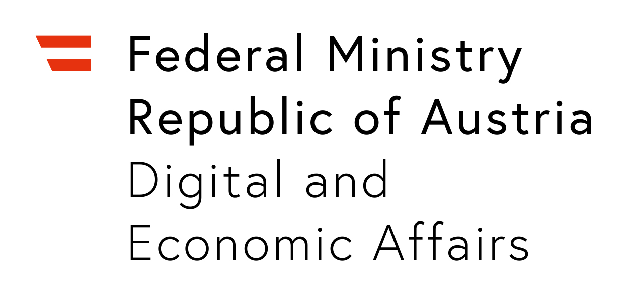 Logo of the federal ministry republic of Austria for digital and economic affairs