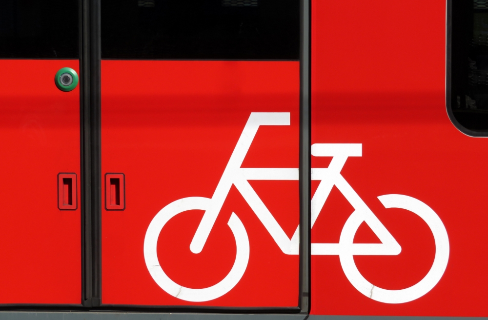 train with bicycle icon
