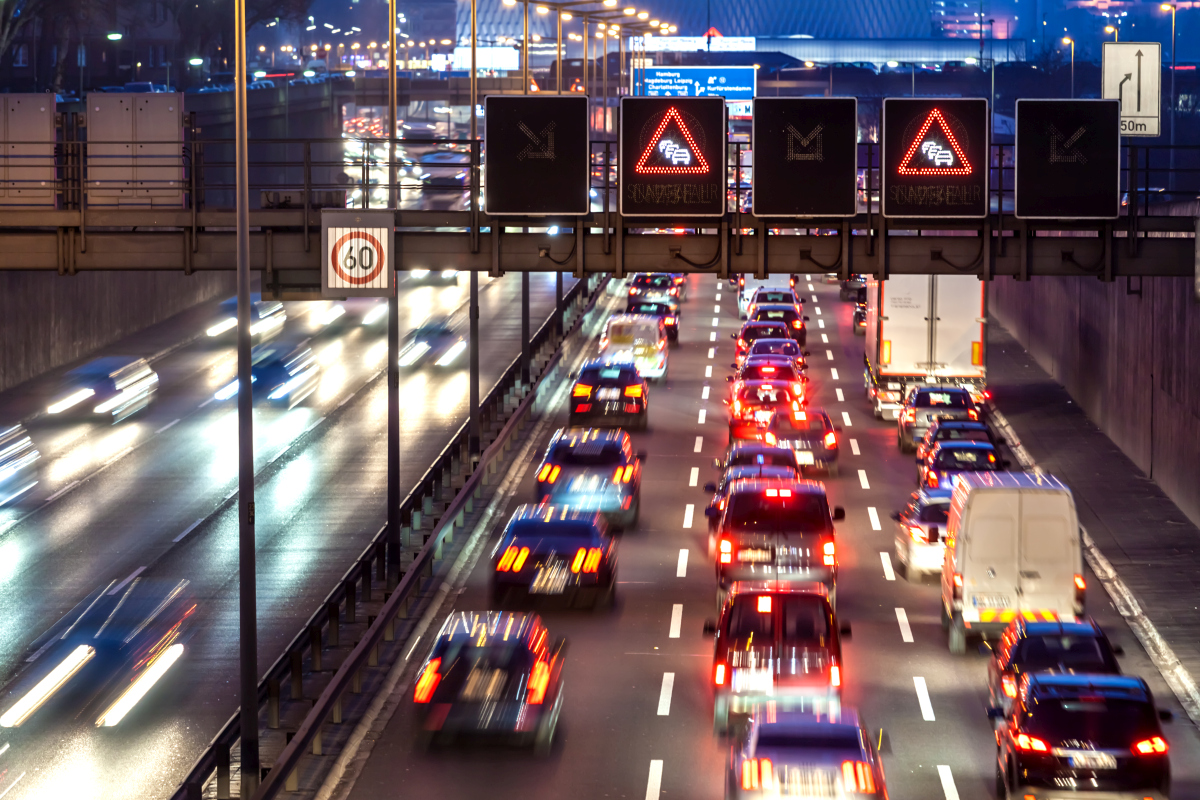 Stau auf einer Autobahn