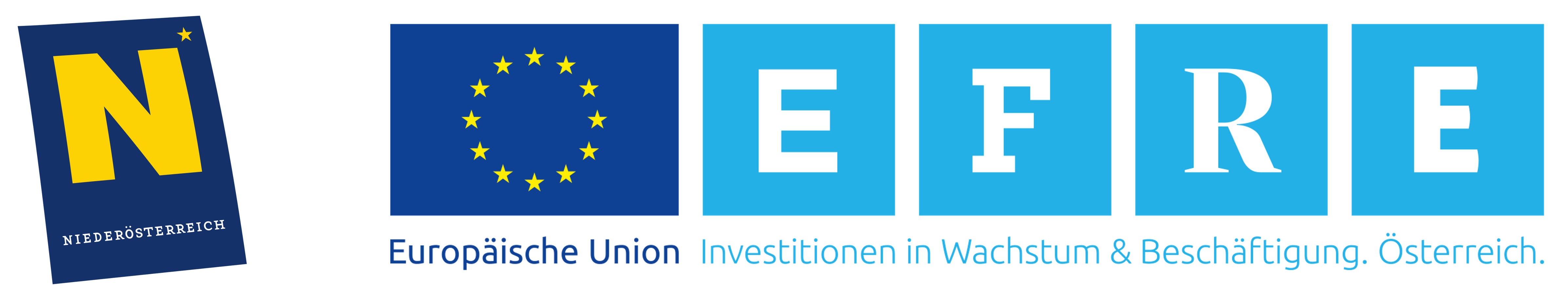 Logo von Niederösterreich, der EU und EFRE